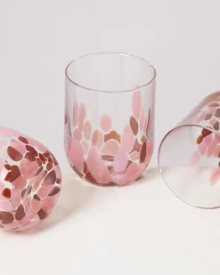 Alegria - Glass large drops amber pink