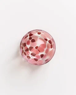 Alegria - Large glass amber pink Set of 6