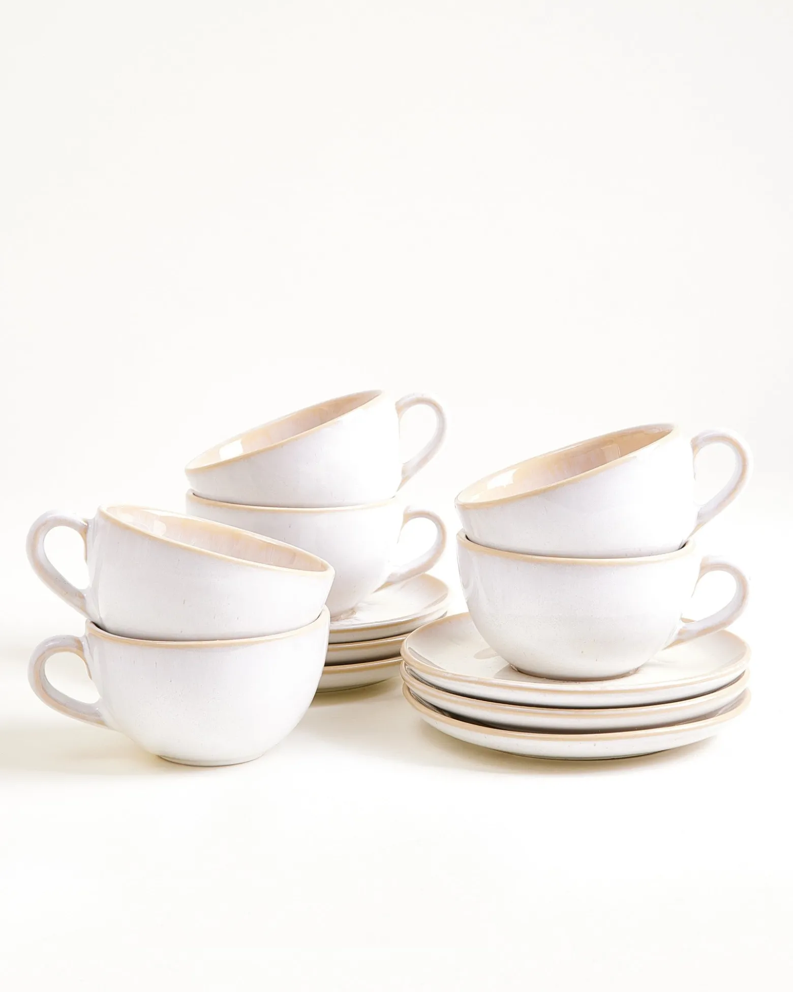 Areia Cappuccinotasse & Untertasse klein classic sand 6er-Set