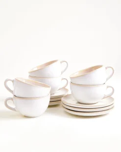 Areia 6-Piece Set Cappuccino Cup & Small Saucer classic sand
