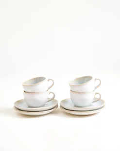 Areia 4-Piece Set Espresso Cup & Espresso Saucer classic azure