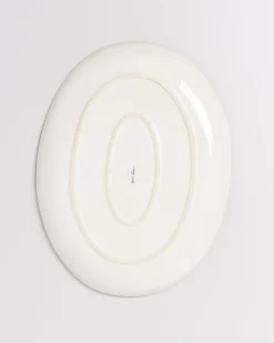 Areia Servierplatte L oval grau