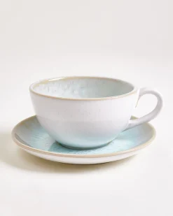 Areia Teetasse & Untertasse groß classic azur 4er-Set
