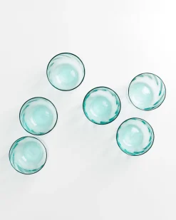 Calma Glas groß swirl grün 6er-Set