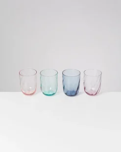Calma Glas groß swirl mix 4er-Set