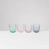 Calma Glas klein swirl mix 4er-Set