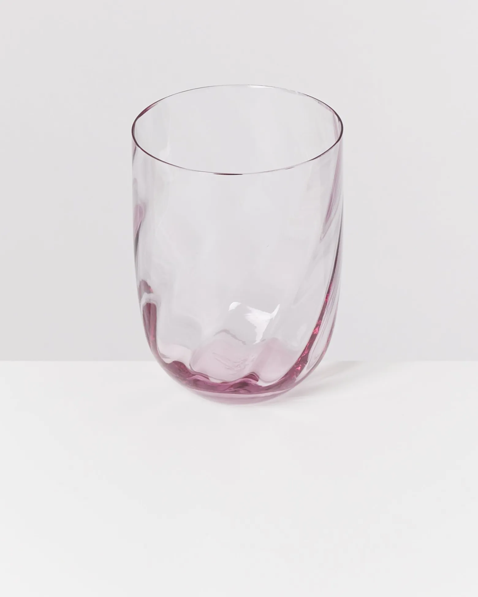Calma - Set of 4 glass large swirl purple