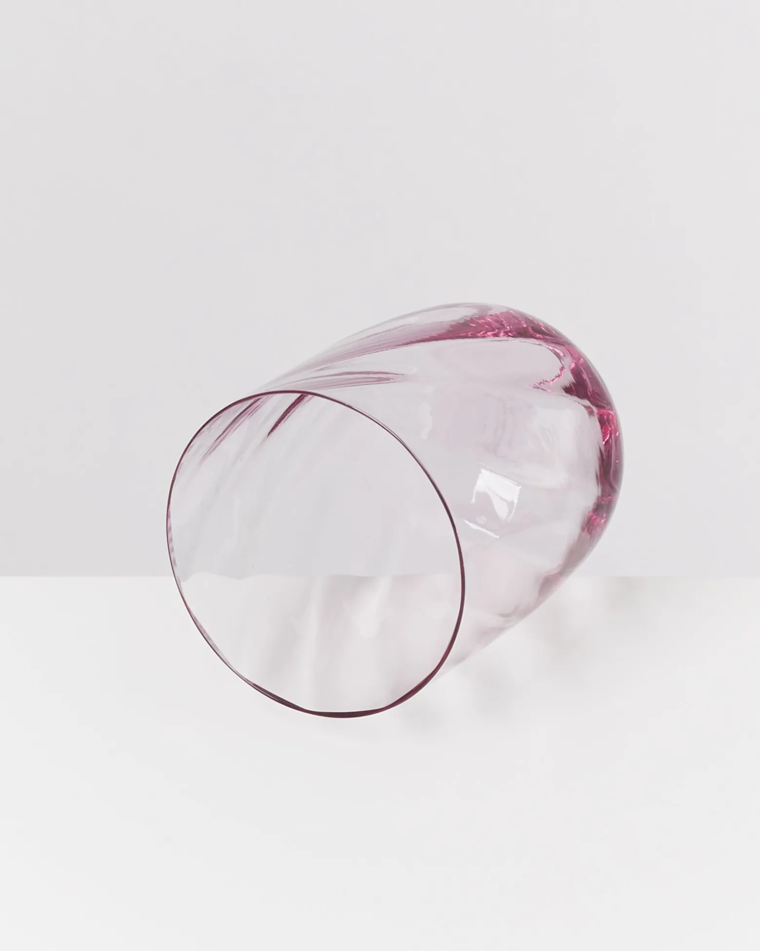 Calma - Set of 4 glass large swirl purple
