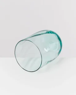 Calma - Set of 6 glass large swirl green