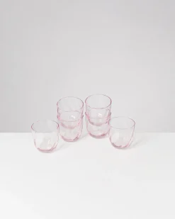 Calma - Set of 6 glass small swirl rosé