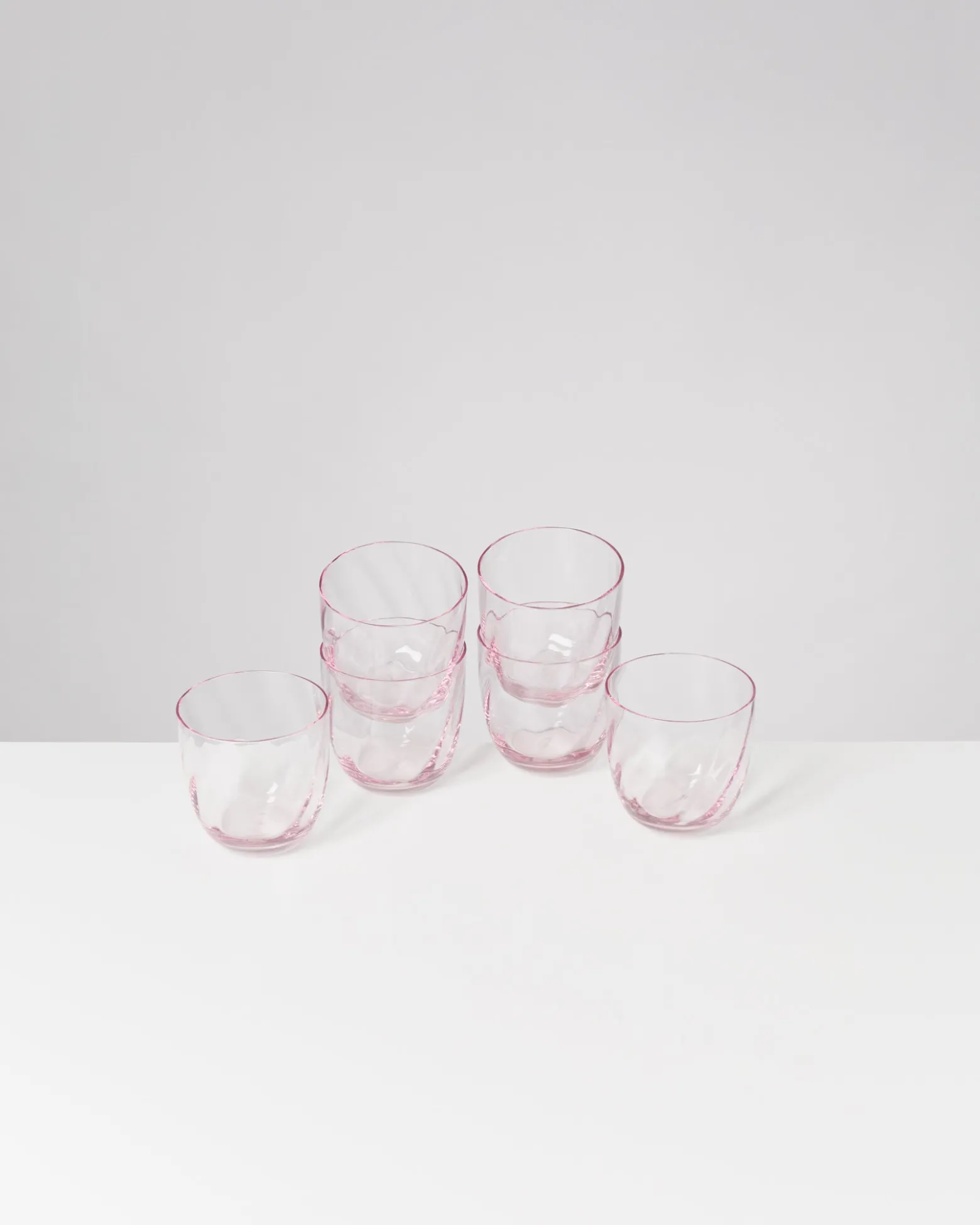 Calma - Set of 6 glass small swirl rosé