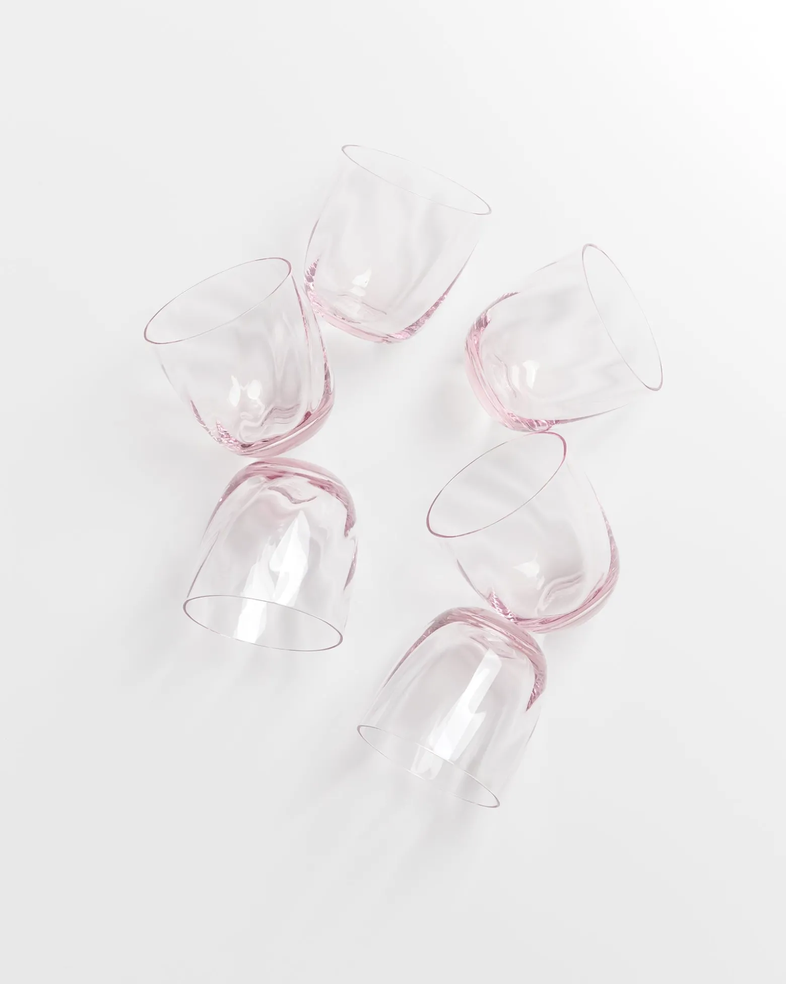 Calma - Set of 6 glass small swirl rosé