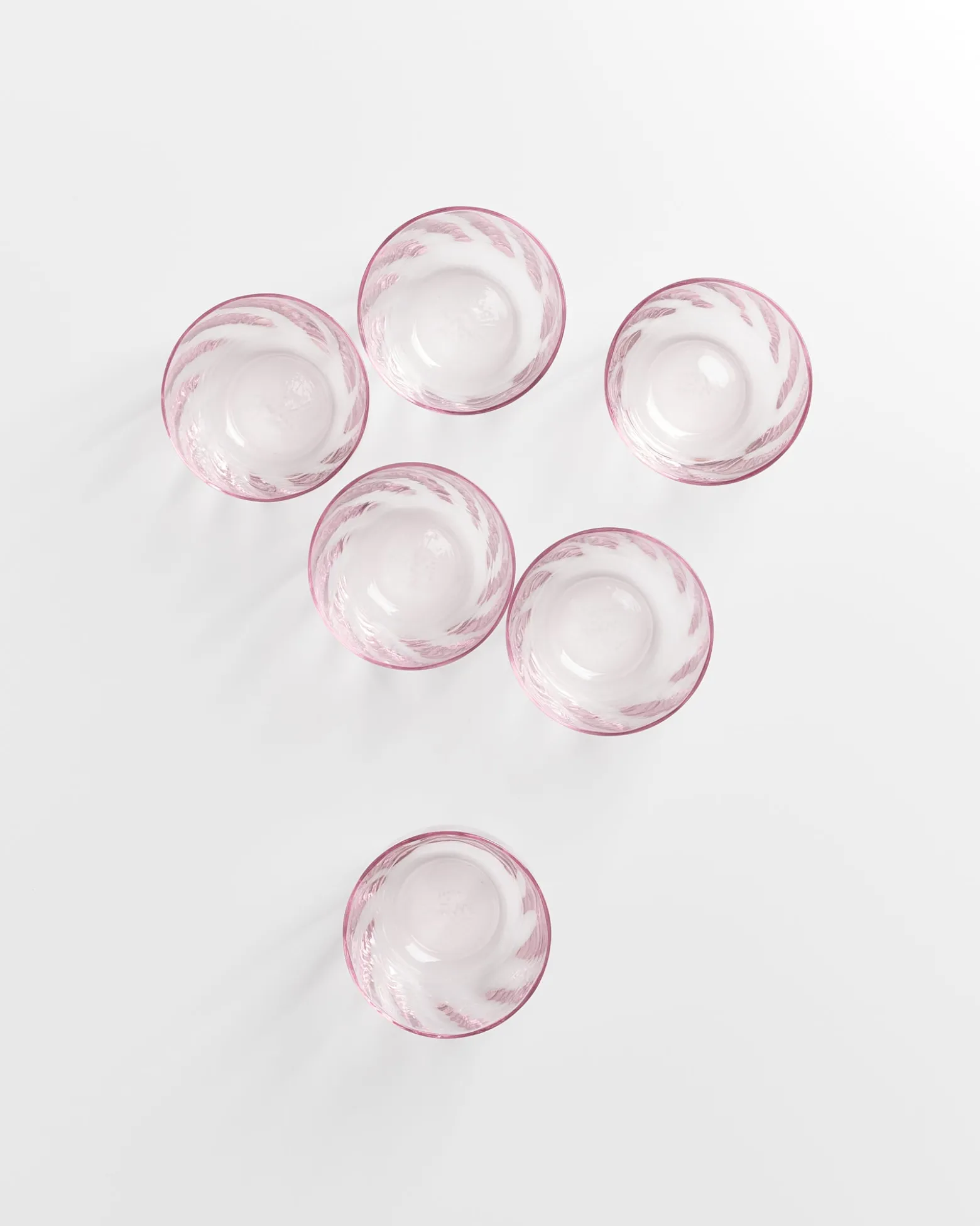Calma - Set of 6 glass small swirl rosé