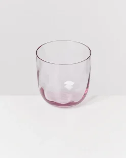 Calma - Set of 6 glass small swirl purple