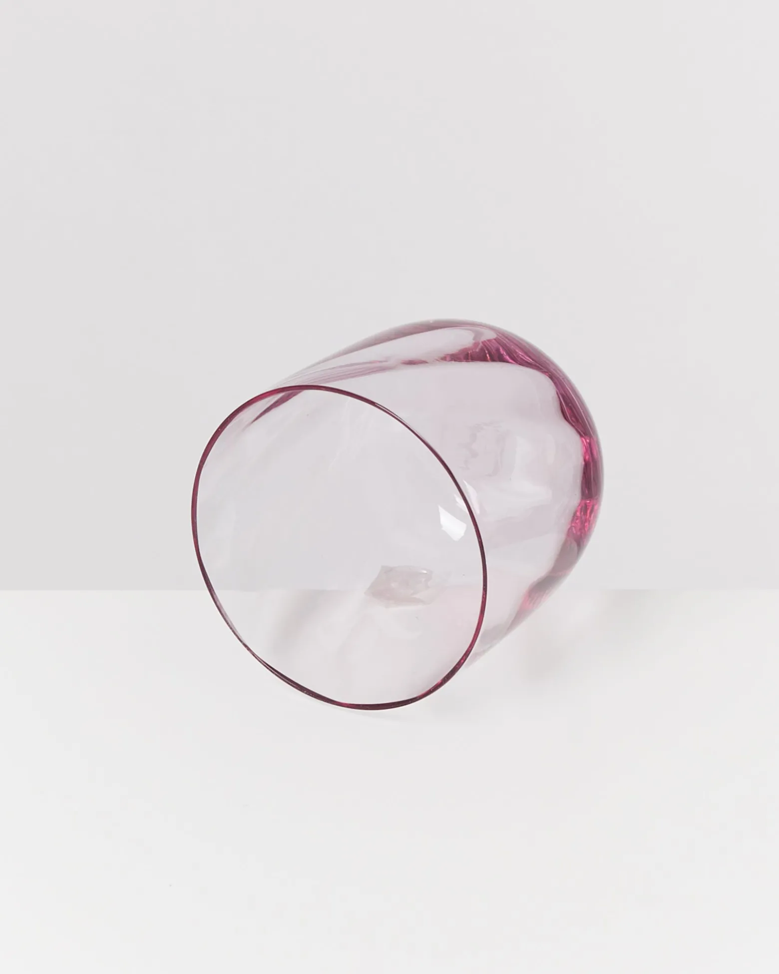 Calma - Set of 6 glass small swirl purple