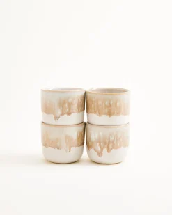 Coimbra Becher klein sand 4er-Set