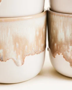 Coimbra Becher klein sand 4er-Set
