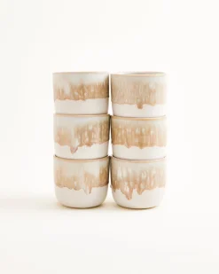 Coimbra Becher klein sand 6er-Set