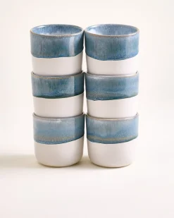 Coimbra - Set of 6 Cups large Grayblue