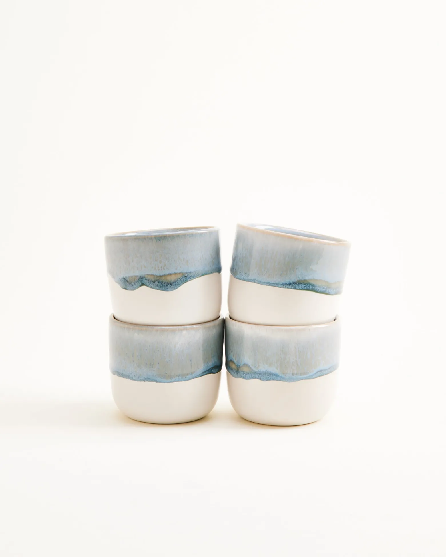 Coimbra - Set of 4 cups small greyblue