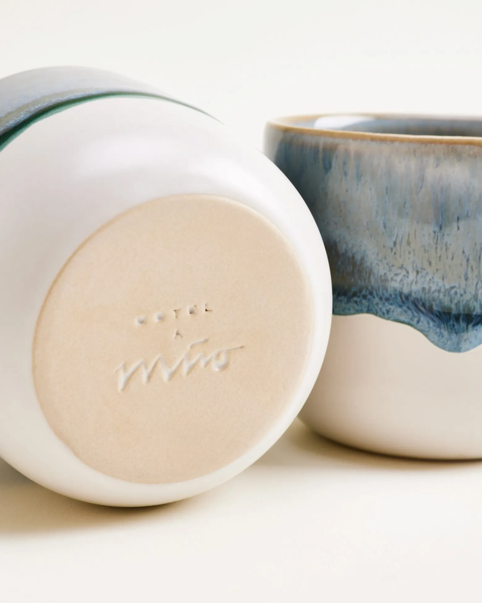 Coimbra - Set of 4 cups small greyblue