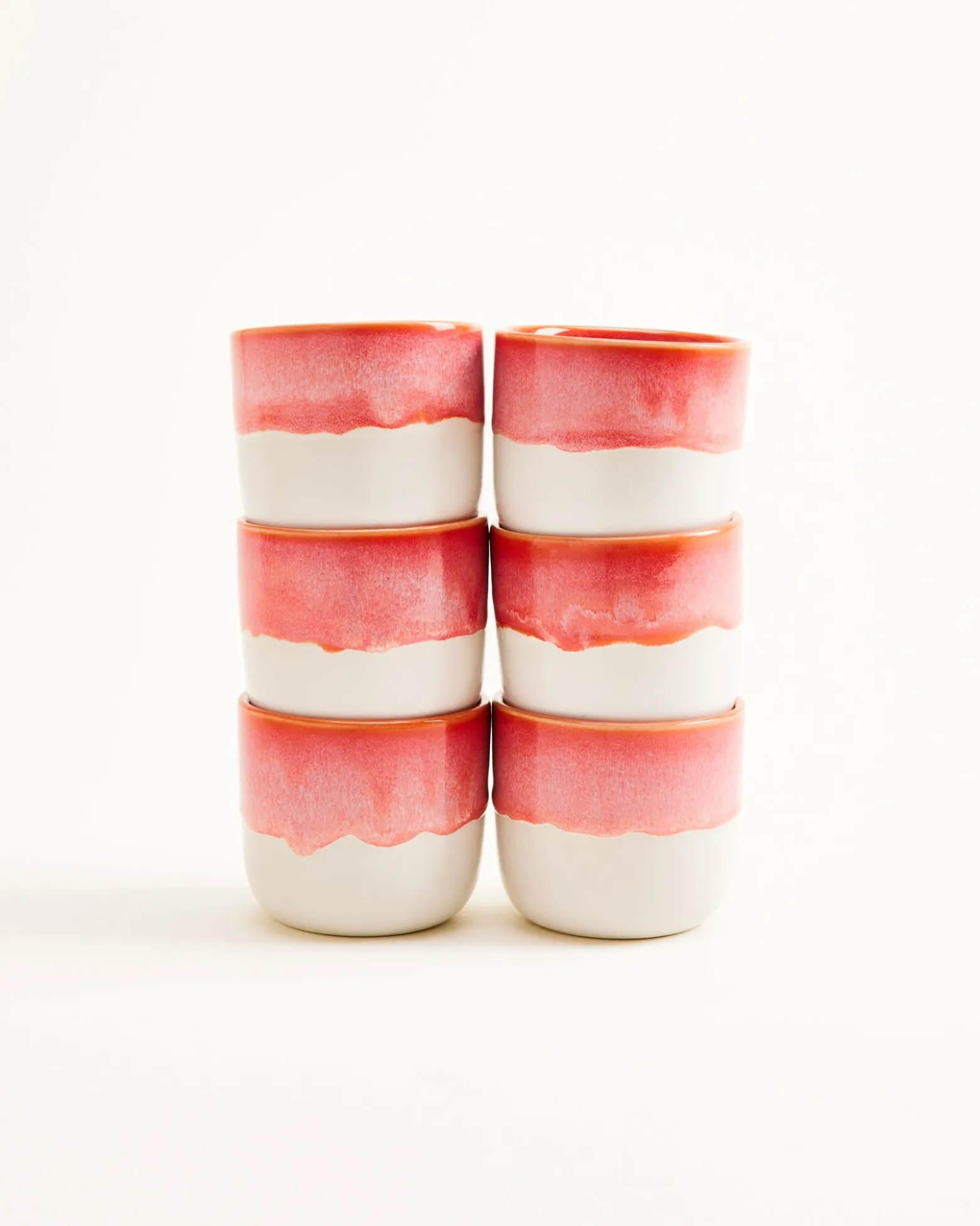 Coimbra - Set of 6 cups small pink cream