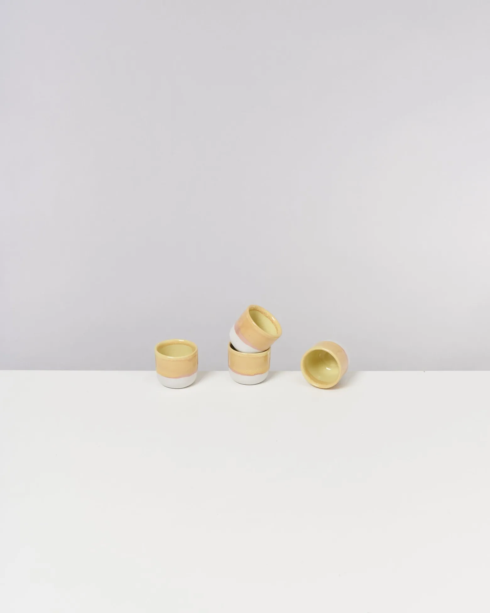 Coimbra - Set of 4 Espressocups yellow