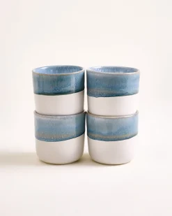 Coimbra - Set of 4 large Cups Grayblue