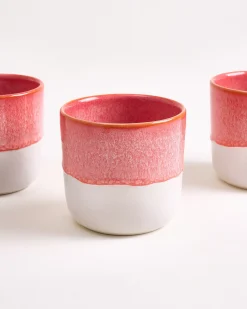 Coimbra - Set of 4 large Cups pink cream