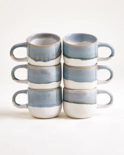 Coimbra Tasse klein graublau 6er-Set