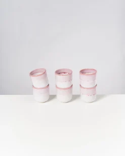 Copa Alto Becher klein rosa weiß 6er-Set