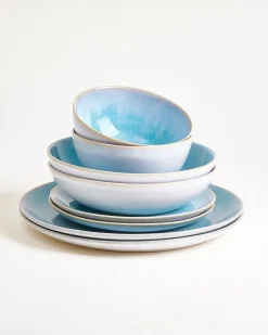 Cordoama Geschirr-Set classic aqua 8-teilig