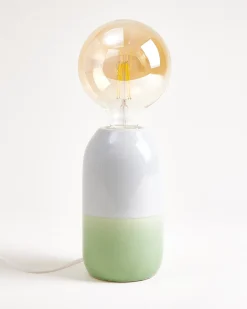 Farol - Ceramic lamp light blue sage