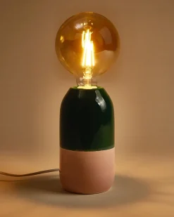Farol lamp dark green pink