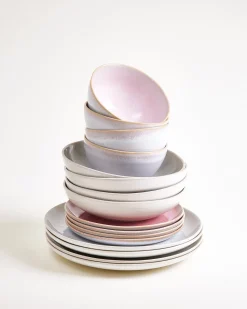 Geschirr-Set Endless Summer grau rosé 16-teilig
