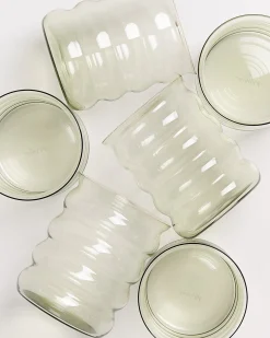 Joia Glas groß bubble smaragd 6er-Set