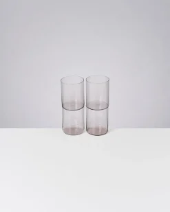 Joia Glas groß grau 4er-Set