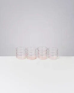 Joia Glas klein bubble rosé 4er-Set