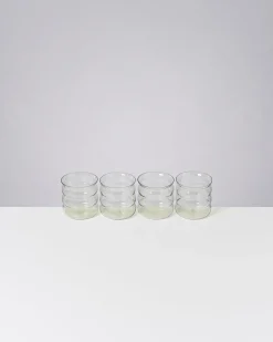 Joia Glas klein bubble smaragd 4er-Set