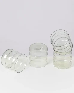 Joia Glas klein bubble smaragd 4er-Set