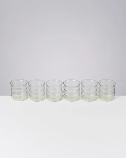 Joia Glas klein bubble smaragd 6er-Set