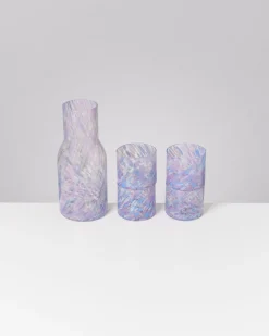 Joia Glas klein drops blau lila 5er-Set