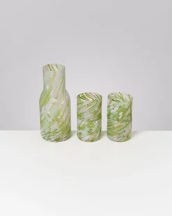 Joia Glas klein drops grün rosa 5er-Set