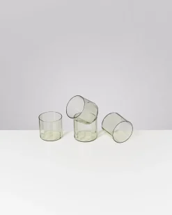 Joia - Set of 4 glasses flower emerald