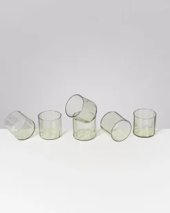 Joia - Set of 6 glasses flower emerald