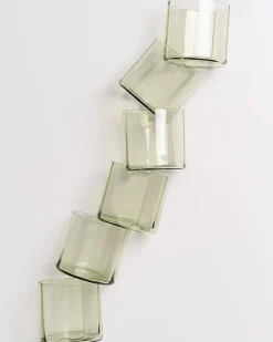 Joia - Set of 6 glasses flower emerald