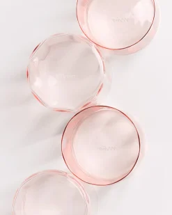 Joia - Set of 4 glasses flower pink opal