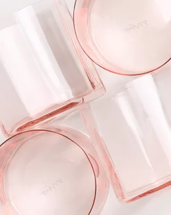 Joia - Set of 4 glasses flower pink opal