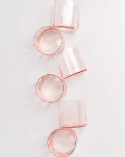 Joia - Set of 6 glasses flower pink opal