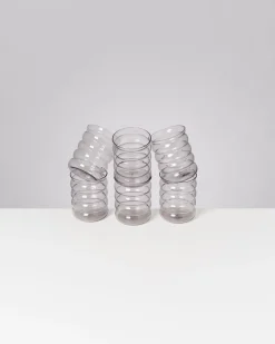 Joia - Set of 6 glasses large bubble amethiste